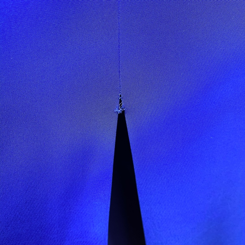 Oleg Cassini Black Tie Dress Set Womens‎ 6 Blue Maxi Gown Jacket Rhinestone - Picture 6 of 14